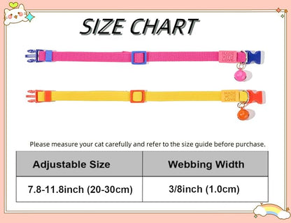Elastic Cat Collar 2 Pack of Safety Quick Release Cat Collars - Image 8