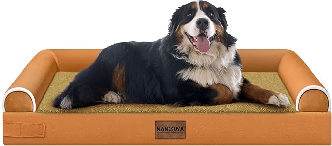 Large Dog Bed Orthopedic Washable: Jumbo Dog Bed Bolster Extra Large Dogs Egg by Nanuya