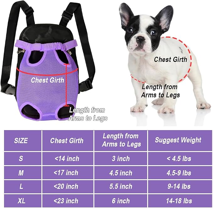 FEimaX Dog Carrier Backpack Pet Legs Out Front Cat Travel Bag, Adjustable Puppy - Image 4