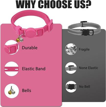 Breakaway Cat Collar with Bell, Safety Buckle Kitten Collar, Elastic Strech - Image 6