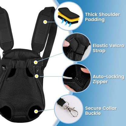 Mosago Dog Backpack Carrier, Adjustable Pet Front Carriers, Legs Out Carrying - Image 5