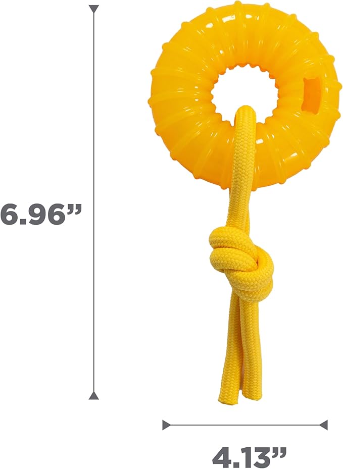 Outward Hound Gummiez Peach Ring 2-in-1 Dental Dog Chew Toy and Treat Stuffer - Image 7