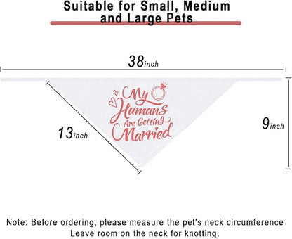 Engagement Gift, My Humans are Getting Married Dog Bandana, Wedding Photo Prop - Image 4