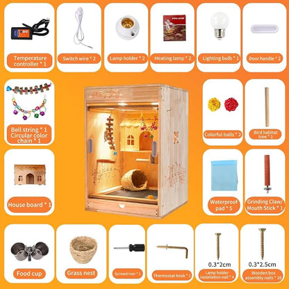 Large Bird Cage with Heater and Thermosta, Bird House Incubator, Bird Nesting - Image 4