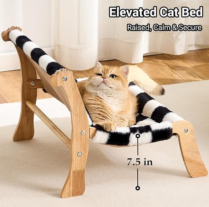 Solid Wood Cat Couch Bed for Indoor Cats, Modern Cat Sofa - Image 3