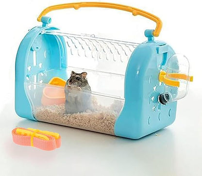 kathson Portable Hamster Cage Dwarf Hamster Carry Travel Cage by kathson
