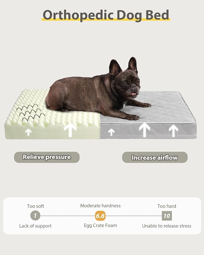 Orthopedic Dog Beds for Medium Dogs Waterproof Dog Bed for Crate, - Image 4