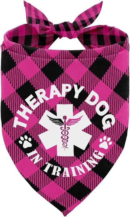 Dog Bandana, Therapy Dog Please Pet Me with, Dogs Scarf Classical Printing by AUII+JO+DESIGN