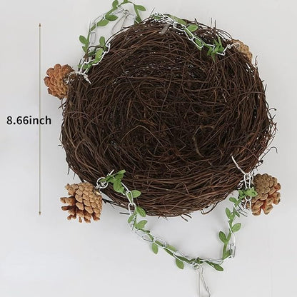 Natural Rattan Nest Small Medium Large Bird Swing - Image 2