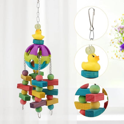 Hypeety Pet Parrot Toy Plastic Colorful Birds Ball - Image 3