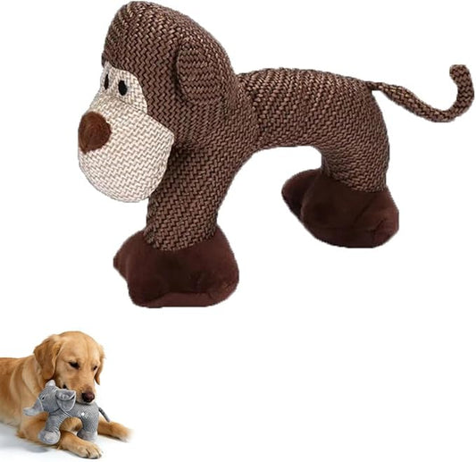 Xcho Linen Safari Companions Squeaky Dog Chew Animals Indestructible Dog Chew by Unknown