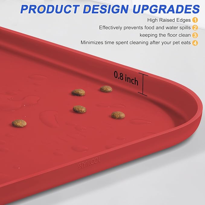 Silicone Pet Feeding Mat with Raised Edge - Image 4