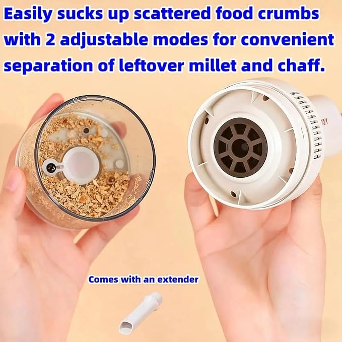 Bird Food Electric Separator, Bird Cage Cleaner, Pet Hair Collector, Mini USB - Image 2