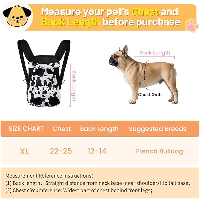 Inspack Dog Backpack Carrier/Cat Carrier, Adjustable Pet Front Carriers Travel - Image 2