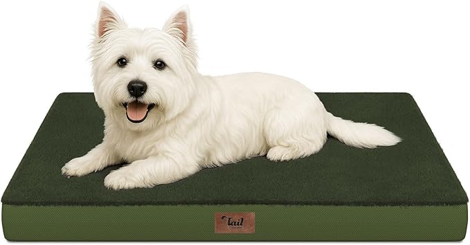 Comfort Dog Bed for Small Dogs & Cats, Waterproof Dog Crate Mat Orthopedic Egg by TailStories