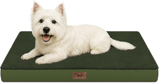 Comfort Dog Bed for Small Dogs & Cats, Waterproof Dog Crate Mat Orthopedic Egg by TailStories