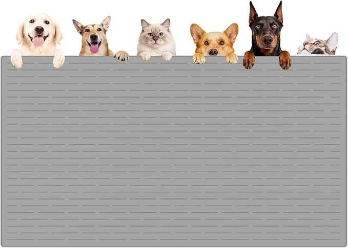 XXXXL Largest Pet Food Mat, 51.2"x25.6" Silicone Dog Mats by WelcometoULTIBE