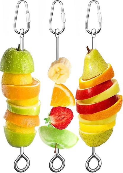 Bird Cage Food Holder Parrot Fruit Vegetable Skewer Bird Cage Feeder Foraging by Suplklz