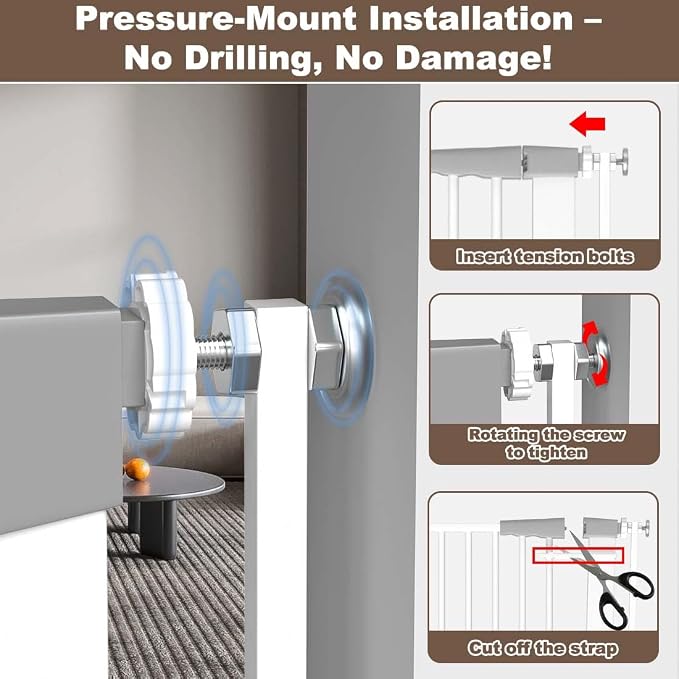 Fairy Baby 51.18" Extra Tall Pet Gate - Image 7
