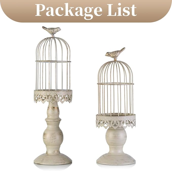 Birdcage Candle Holder Decorative Bird Cages - Image 9