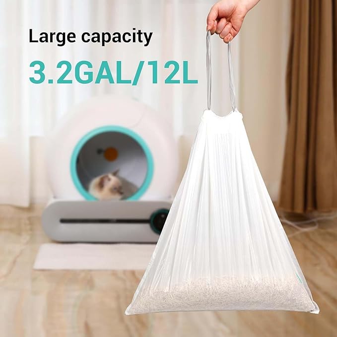 80 Count Waste Bags for Self-Cleaning Cat Litter Box, Replacement Extra Large - Image 3