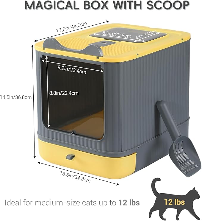 Upgraded Fully Enclosed Cat Litter Box - Image 2