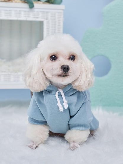 QWINEE Basic Dog Hoodie Sweatshirt Puppy Sweater Warm Cat Costumes Pet Clothes - Image 7