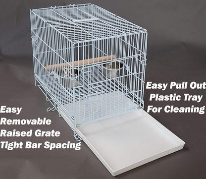 Collapsable Bird, Rabbit and Cat Carrier Travel Vet Carrier Cage - Image 4