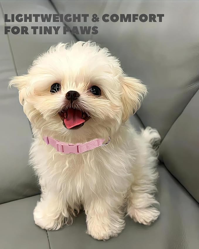 Dynmeow Soft and Breathable Cotton Dog Collar, Durable Adjustable Cute Female - Image 3