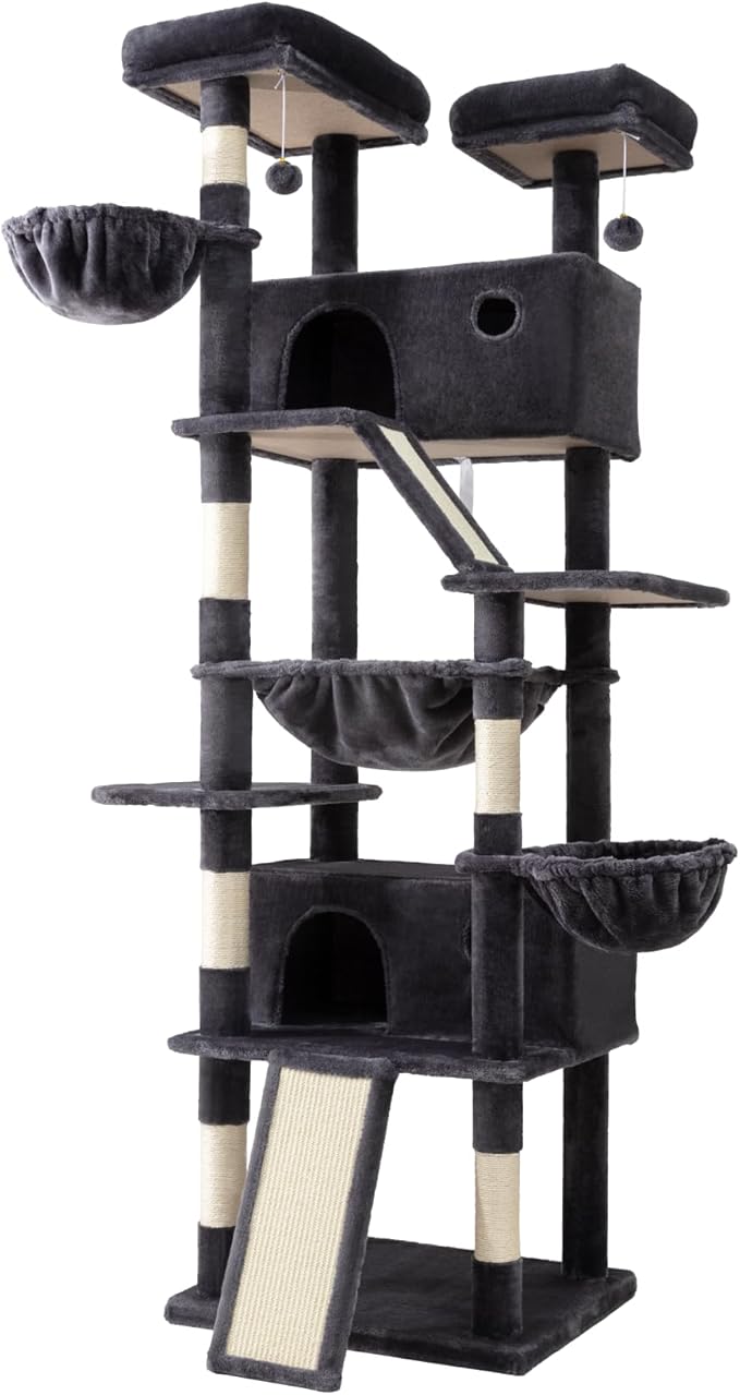 SHA CERLIN 81in Multi-Level Tall Cat Tree Tower - Image 9