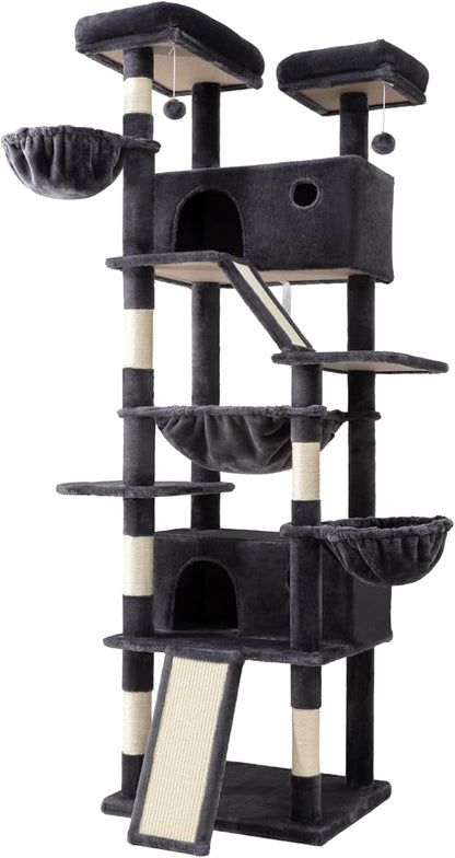 SHA CERLIN 81in Multi-Level Tall Cat Tree Tower - Image 9