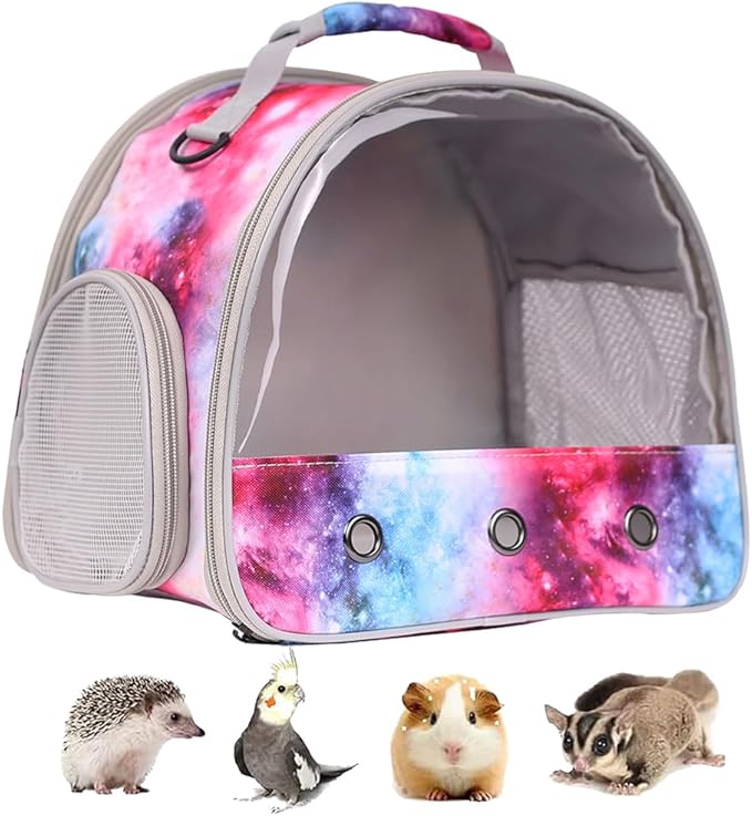 Guinea Pig Carrier Cage for 2, Bearded Dragon Travel Carrier for Small Animal by Pimoka