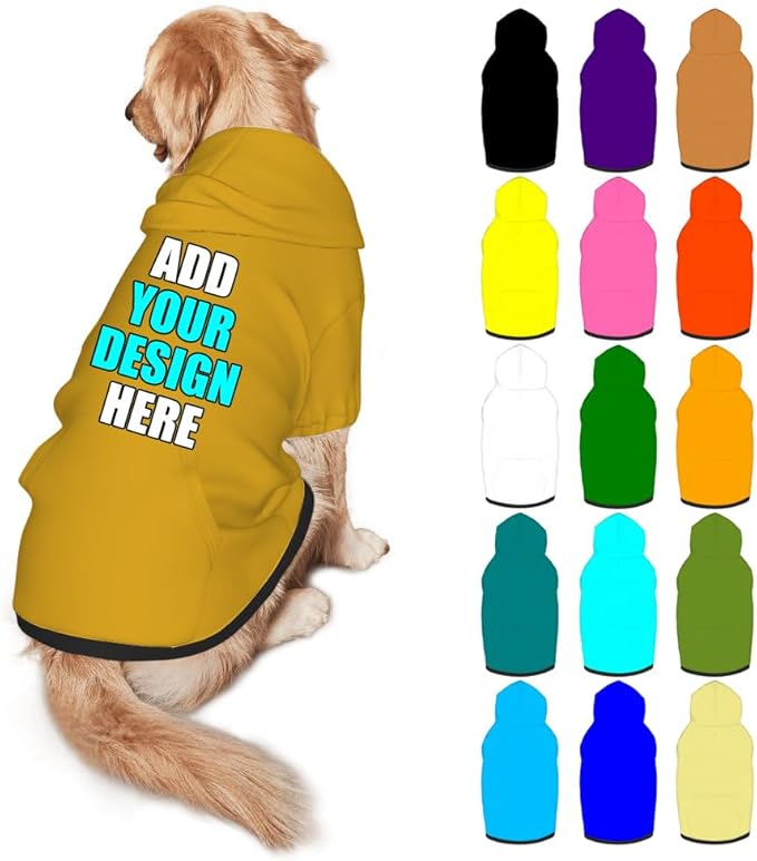 Custom Dog Clothes with Photo Name Logo Personalized Dog Sweaters by Mynvzrk