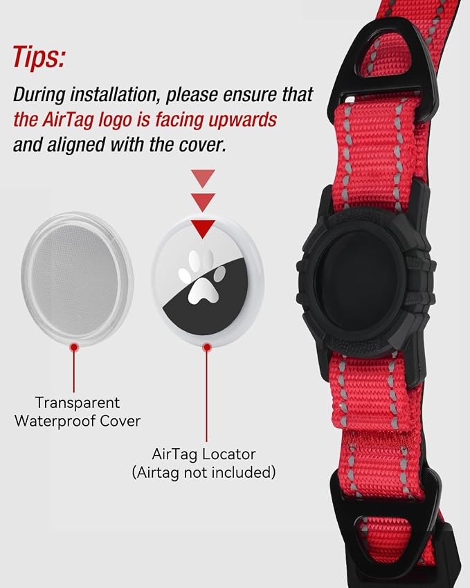Joytale Airtag Dog Collar, Reflective Pet Collar - Image 3