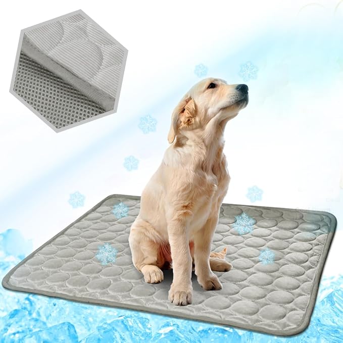 Washable Dog Cooling Mat Ice Silk Cooling Mat by Unknown