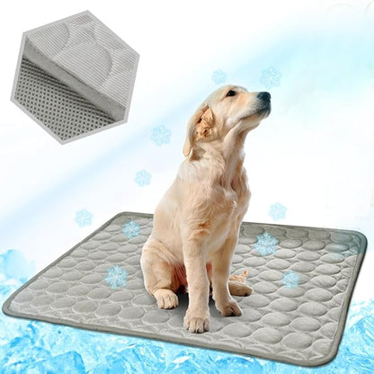 Washable Dog Cooling Mat Ice Silk Cooling Mat by Unknown