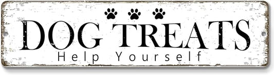 12x3 Inch Dog Treats Sign PC Signage Decor by ZonleeApex