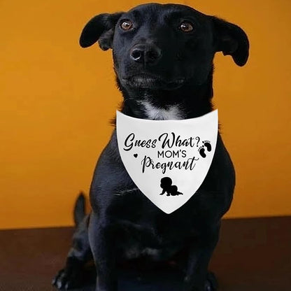 Pregnancy Announcement Dog Bandanas, Guess What? My Mom is Pregnant Reveal Scarf - Image 2