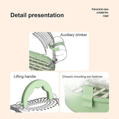 Easy to Carry Bird Cage with Watering Bottle High Ventilated Carriers Travel - Image 5