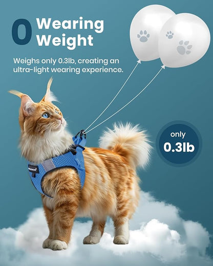 FAYOGOO Cat Harness and Leash Set | Upgrade Step-in Escape Proof Harness | - Image 4
