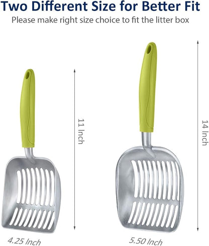 WePet Cat Litter Scoop, Aluminum Alloy Sifter, Kitty Metal Scooper, Deep Shovel - Image 3