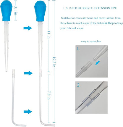 Aquarium Coral Feeder Fish Feeder Waste Clean Tool Manual Cleaner Water Changer - Image 5
