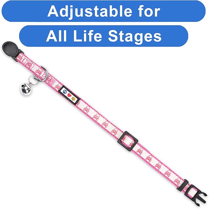 Pawtitas Halloween Cat Collars for Cats Adjustable Collar Glow in The Dark - Image 5