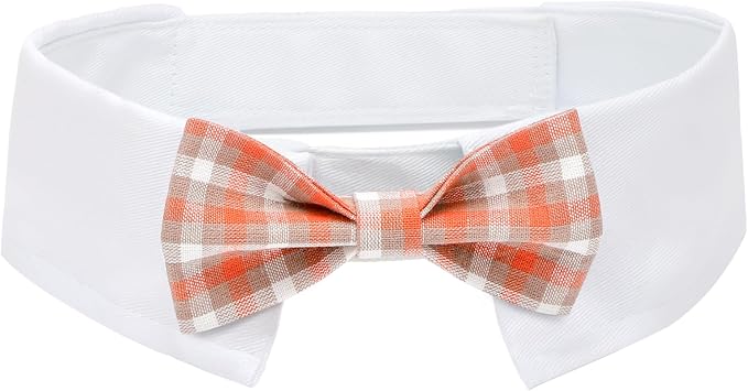 Segarty Dog Tuxedo Collar for Neck Girth 16.5-21.2in, Bow Tie Collar Black by Segarty
