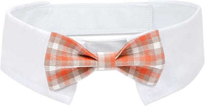 Segarty Dog Tuxedo Collar for Neck Girth 16.5-21.2in, Bow Tie Collar Black by Segarty
