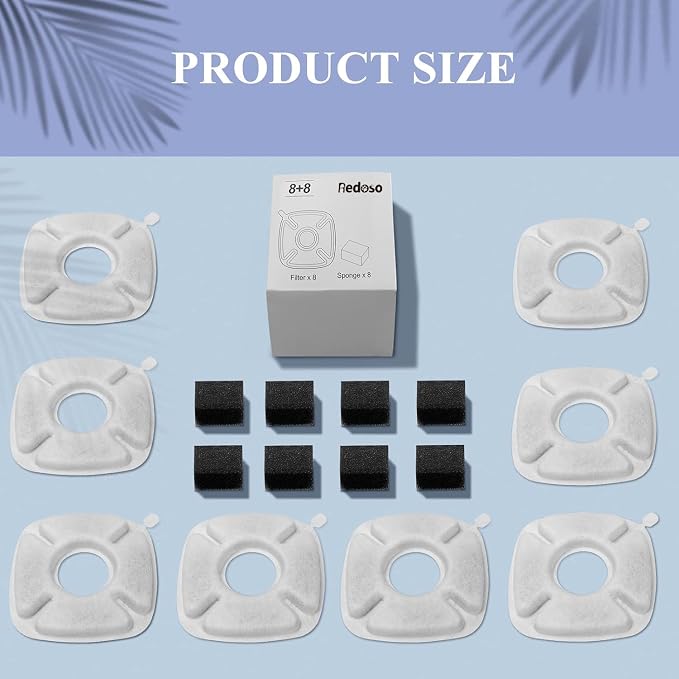 24 Pcs Cat Fountain Replacement Filters：12 Pack Replacement Filters - Image 7