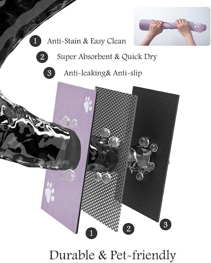 Pet Feeding Mat-Absorbent Dog Mat - Image 6