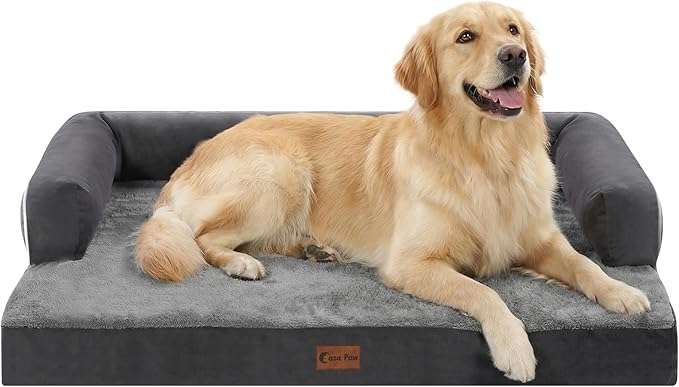 Orthopedic Dog Beds for Large Sized Dogs, Waterproof Egg Crate Foam Large Dog by CasaPaw