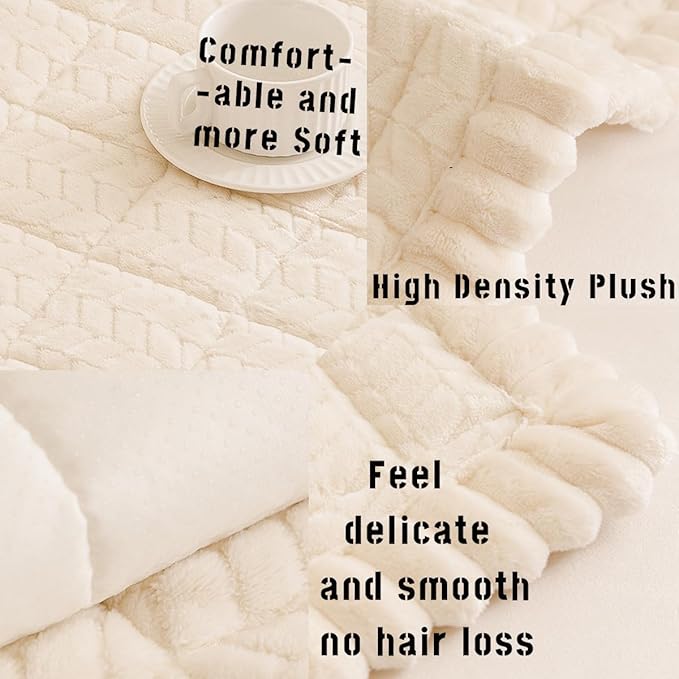 Sofa Cover Fuzzy Couch Cover for Pet, Couch Covers for Dogs Washable Non-Slip - Image 4