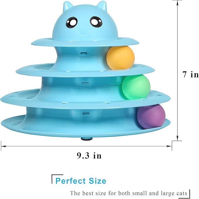 UPSKY Cat Toy Roller 3-Level Turntable Cat Toys Balls - Image 2